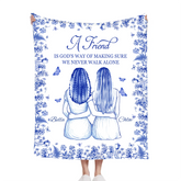 Friendship Makes One No Longer Feel Lonely - Personalized Blanket - A Gift for Friends