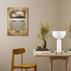 I Made It Home Pet Poem | Custom Pet Memorial - Personalized Frameless Canvas Painting