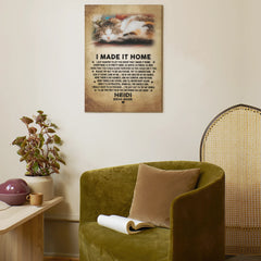 I Made It Home Pet Poem | Custom Pet Memorial - Personalized Frameless Canvas Painting