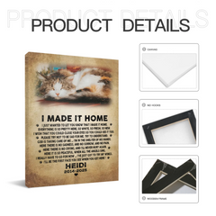 I Made It Home Pet Poem | Custom Pet Memorial - Personalized Frameless Canvas Painting