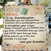 To My Granddaughter Customized Blanket - Personalized Affectionate Blanket With Nicknames