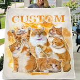 Custom Pet Photo Blanket, Personalized Photo And Title - Gifts For Pet Lovers