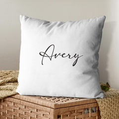 Custom Bunny Carrot Initial Pillow - Personalized Easter Bunny Name Cushion - Gift for Kids