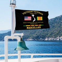 Custom Been There Done That and Damn Proud Of It Vietnam Veteran Flag - Personalized Name and Year/Period