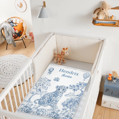 Custom Multicolored Floral Leopard Giraffe Elephant Soft Blanket - Personalized Name - Gift for Kids, Baby, Children