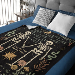 ☠️TILL DEATH BO US PART Customized Blanket - Personalized Name - Halloween Gifts For Couple, Lovers