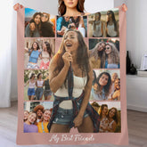 Customized Photo Collage Blanket - Personalized Title and Photos - Birthday Gift