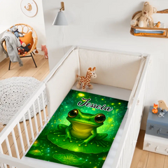 🐸Custom Trippy Frog Blanket – Personalized Name – Gift for Frog Lovers