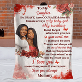 ❤️My Baby Girl My Sunshine Customized Letter Blanket – Personalized Photo and Title – Gift for Girl, Daughter