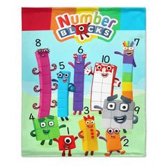 Number Blocks Blanket – Fun Counting Blanket for Kids – Educational Gift for Boys & Girls