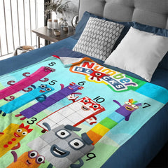 Number Blocks Blanket – Fun Counting Blanket for Kids – Educational Gift for Boys & Girls