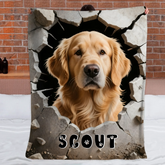 Custom Dog Blanket – Personalized 3D Wall-Breaking Pet Throw