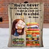 Read To A Child Custom Blanket โ Personalized Name Book Poster Blanket โ Gift for Parents, Grandparents
