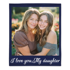 Custom Photo Blanket - Personalized Picture And Text - Gift For Family,Friends,Besties