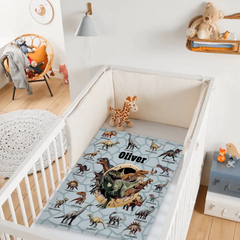 Personalized Custom Name Blankets - Dinosaur Theme