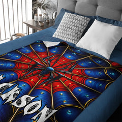 Personalized Spider Web Customized Blanket – Personalized Name – Cool Gift for Kids & Superhero Fans