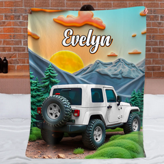 Customized Off Road Blanket - Personalized Name - Gift For Off Road Lovers