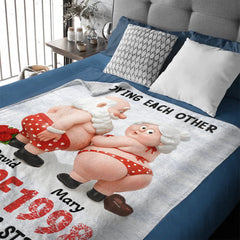 Annoying Each Other For Couple Customized Blanket - Personalized Name And Year - Gift For Him / Her, Couples