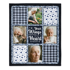 Memorial Photo Blanket – Personalized Collage – Sympathy Gift for Loss of Loved One
