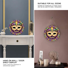 "It's Mardi Gras Y'all" Customized Wooden Doorplates - Personalized Name Door Sign - Gift For Mardi Gras Celebrators