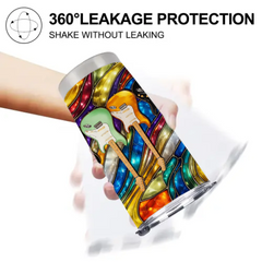 Rock Your Soul Electric Guitars Customized Thermos Cup - Personalized Name - Gifts For Music Lovers