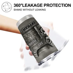 Customized Beloved Officer Thermos Cup - Personalized Name, Number And Role - Gift For Law Enforcement