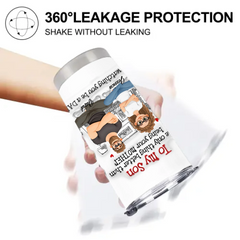 To My Son Customized Thermos Cup – Personalized Mom & Son Cartoon Design – Mother’s Love Gift For Son