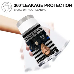 Customized Police Officer Thermos Cup - Personalized Name & Photo - Gift For Police Officer, Law Lovers