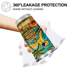 Personalized Tropical Parrot Thermos Cup - Custom Name Summer Beach Cup - Gift For Parrot Lovers