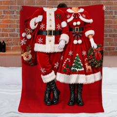 Funny Couples Outfit Blanket – Creative Matching Couple Costume Design – Gift For Couples