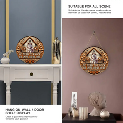 Custom Pet Door Signs - Round Wooden Nameplates for Pet Lovers