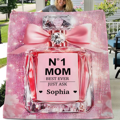 No1 Mom Ever - Personalized Mother Blanket，Mother's Day gift