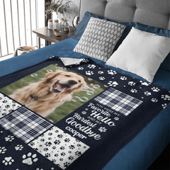 You Were My Favorite Hello and My Hardest Goodbye - Customized Pet Photo Blanket