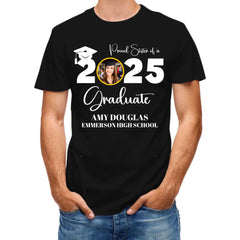 Custom Graduation Photo T-shirt, Proud Mom Of A Graduate