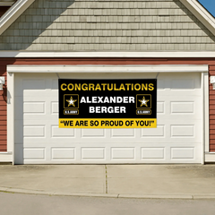 U.S. Army Graduation Banner - Congratulations Soldier We Are So Proud Of You Custom Congrats Sign