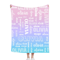 Personalized Custom Name Blanket - Gifts For Family