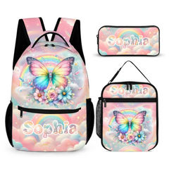 Rainbow Butterfly - Personalized Backpack｜Back-to-School Gift