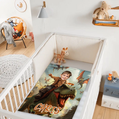 Custom Dinosaur Blankets Personalized Boy Riding Dinosaur Blanket - SDG