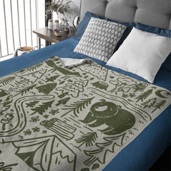 ⛺️Customized Camping Blanket - Personalized Names - Adventure Couple Keepsake