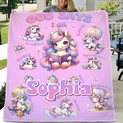 Custom Blanket with Childlike Style - Personalized Name - SDG