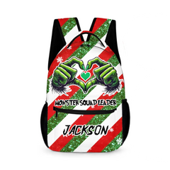 Monster Squad Leader  Customized Backpack - Personalized Title and Name - Christmas Gift For Kids, Children