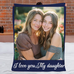 Custom Photo Blanket - Personalized Picture And Text -  Gift For Family,Friends,Besties