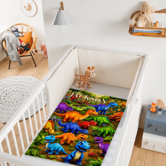 Dinosaur Adventure Customized Blanket – Personalized Name – Cool Gift For Kids & Dinosaur Lovers