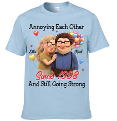 Customized Unisex Anniversary Wedding Clothing - Personalized Name&Cartoon - Gift For Husband And Wife, Him And Her