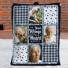 Memorial Photo Blanket – Personalized Collage – Sympathy Gift for Loss of Loved One