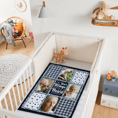 Memorial Photo Blanket – Personalized Collage – Sympathy Gift for Loss of Loved One