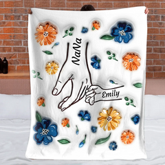 Mom, You Are My Hero Customized Family Love Blanket - Personalized Children Names - Gift For Mom, Grandma