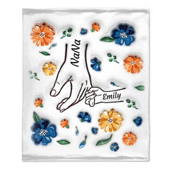 Mom, You Are My Hero Customized Family Love Blanket - Personalized Children Names - Gift For Mom, Grandma