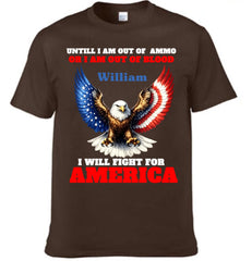 Until I Am Out Of Ammo Or I Am Out Of Blood - Patriotic Eagle T-Shirt - Gift For American Patriots