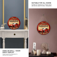 Custom Car Photo Wooden Garage Sign - Personalized Name Wood Wall Decor - Unique Customized Gift For Car Lovers & Car Enthusiasts